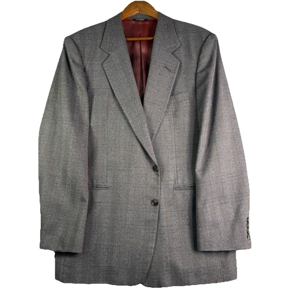 Ducatti per Uomo Wool Blazer Men's 42R Sport Coat Wide Brown‎ Gray Stripe